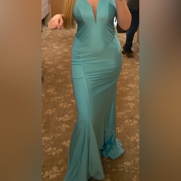 Teal/Blue Prom dress/ Wedding guest dress - Picture 3 of 4
